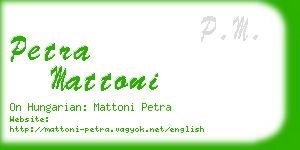 petra mattoni business card